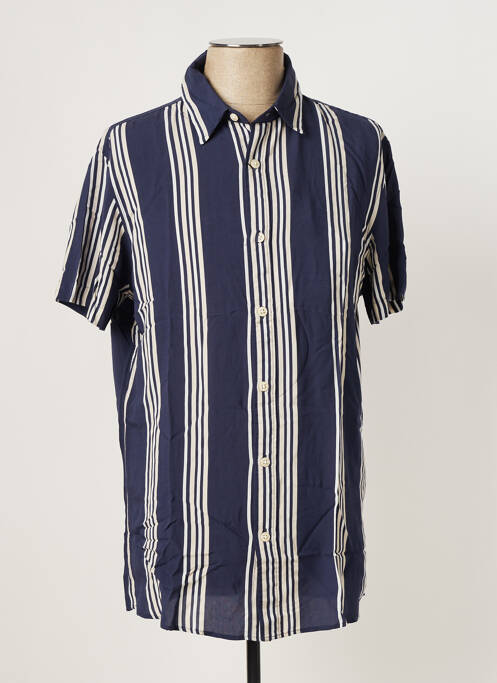 Chemise manches courtes bleu SELECTED pour homme