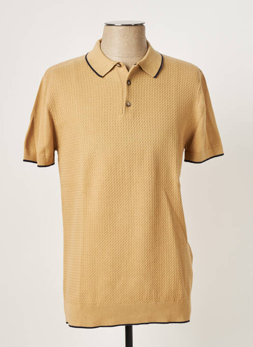 Polo beige SELECTED pour homme
