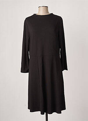 Robe mi-longue manches longues manches longues noir STREET ONE femme