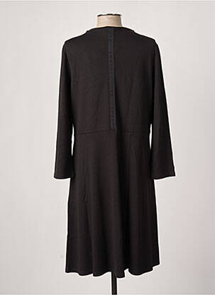 Robe mi-longue manches longues manches longues noir STREET ONE femme