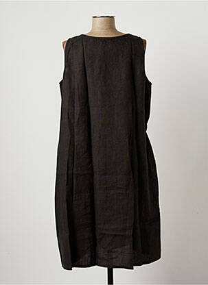 Robe mi-longue sans manche sans manche marron SKANDAL femme