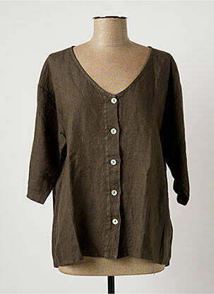 Veste casual coupe droite marron SKANDAL femme