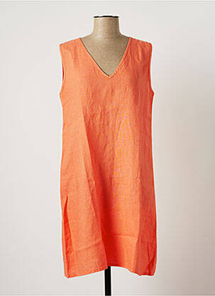 Robe mi-longue orange SKANDAL pour femme