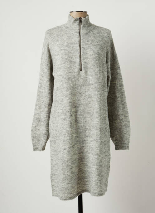 Robe pull gris ICHI pour femme