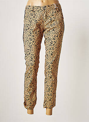 Pantalon 7/8 stretch taille basse beige PLEASE femme