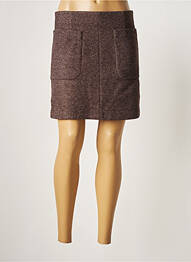 Jupe courte poches marron ICHI femme