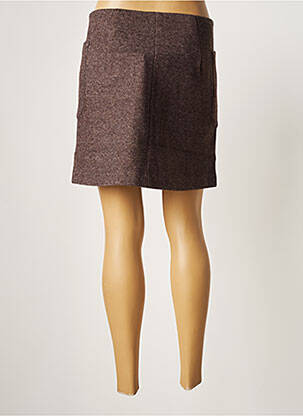Jupe courte poches marron ICHI femme