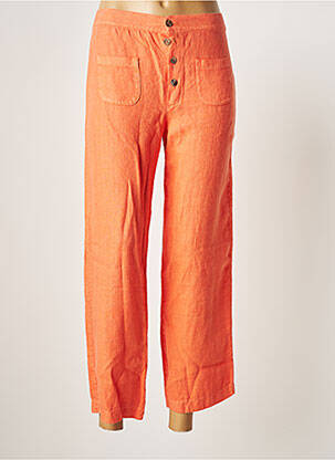 Pantalon droit orange SKANDAL pour femme