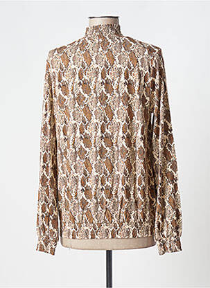 Top stretch manches longues beige GEISHA femme
