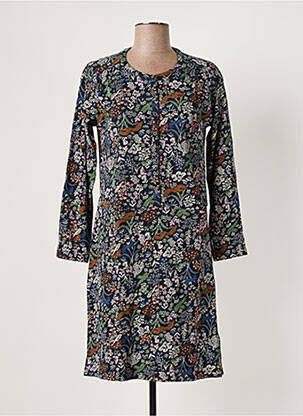 Robe mi-longue imprimé fleurs manches longues bleu WHITE STUFF femme