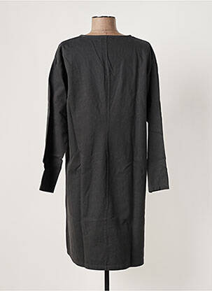 Robe mi-longue manches longues manches longues gris SKANDAL femme