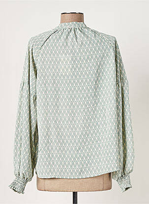 Blouse imprimé fantaisie manches longues vert GEISHA femme
