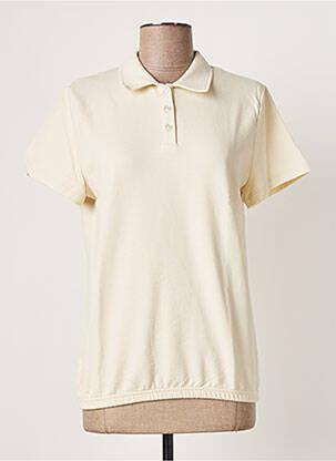 Polo stretch manches courtes beige GEISHA femme