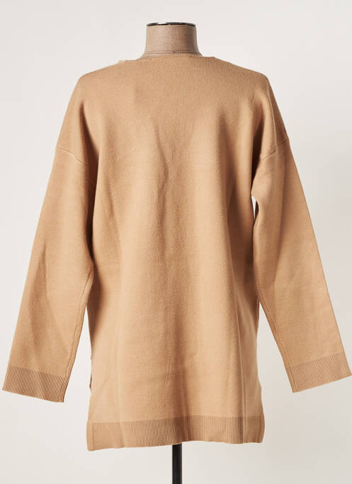 Pull tunique beige RINO & PELLE pour femme