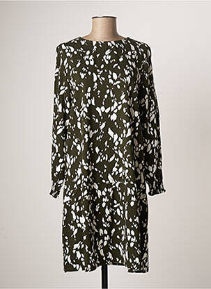 Robe mi-longue imprimé fantaisie manches longues vert STREET ONE femme