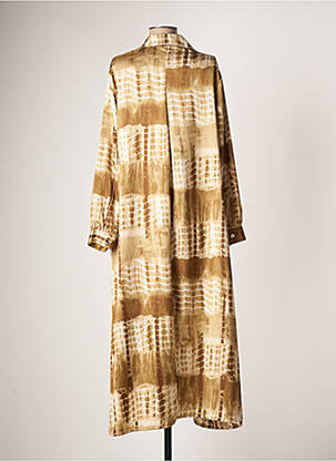Robe longue manches longues manches longues beige JANIS & JOHN femme