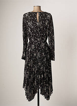 Robe longue manches longues manches longues noir IDANO femme