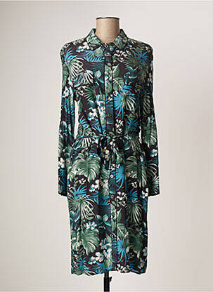 Robe mi-longue coupe fluide manches longues vert GERARD DAREL femme