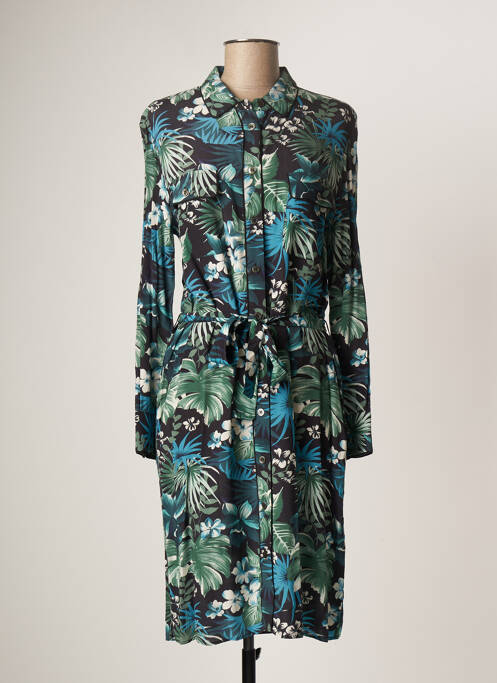Robe mi-longue coupe fluide manches longues vert GERARD DAREL femme