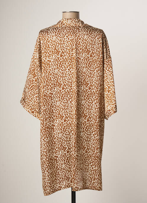 Robe mi-longue marron JANIS & JOHN femme