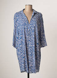 Robe courte manches 3/4 manches 3/4 bleu ATELIER JAD femme