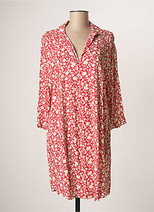 Robe courte coupe fluide manches 3/4 rouge ATELIER JAD femme