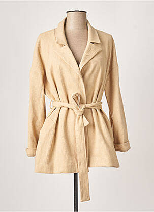 Veste casual col tailleur beige STUDIO PARISIEN femme