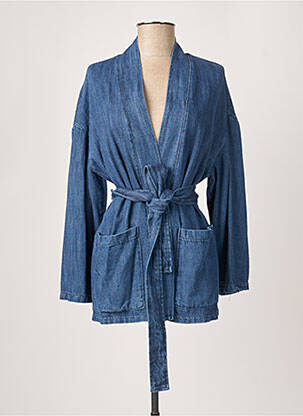 Veste casual poches bleu STUDIO PARISIEN femme