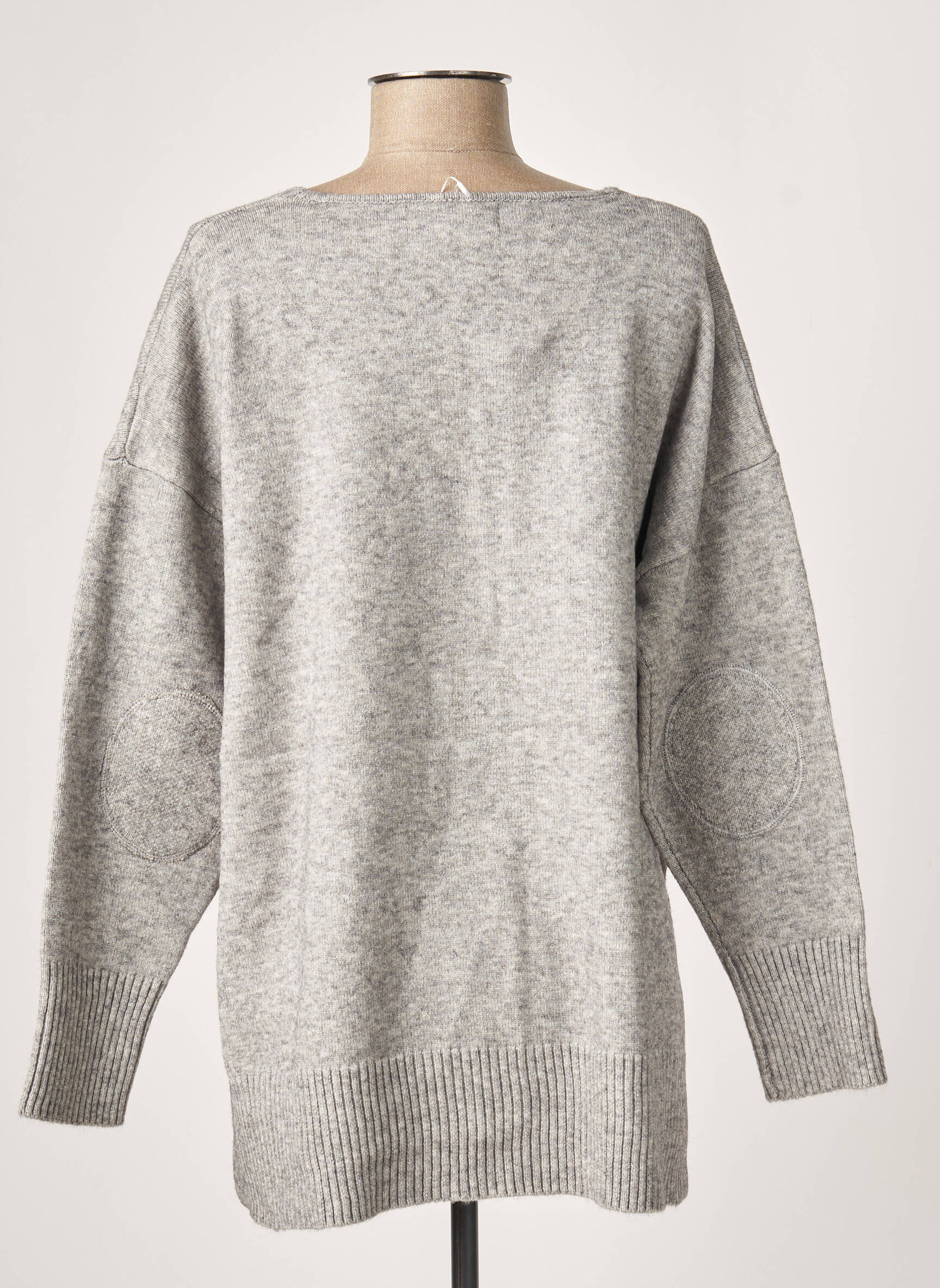 Tricot à la main WOOL pull oversize femme pull V col slouchy laine