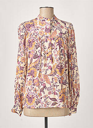Blouse imprimé fleurs manches longues beige MAMOUCHKA femme