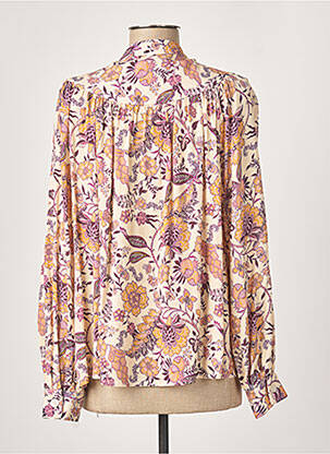 Blouse imprimé fleurs manches longues beige MAMOUCHKA femme
