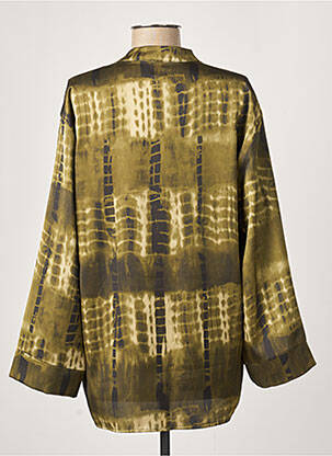 Blouse imprimé fantaisie manches longues vert JANIS & JOHN femme