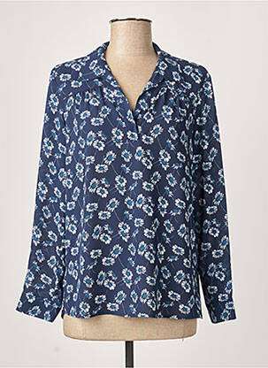 Blouse imprimé fleurs manches longues bleu GERARD DAREL femme