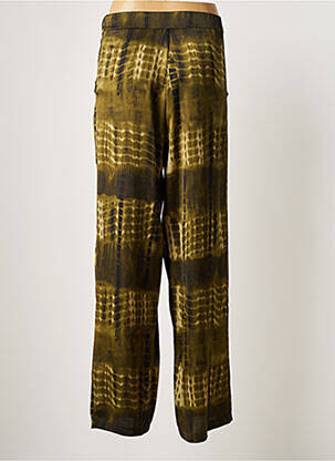 Pantalon droit tissage crêpe taille normale vert JANIS & JOHN femme