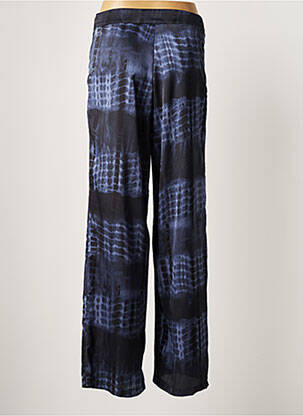 Pantalon droit tissage crêpe taille normale bleu JANIS & JOHN femme