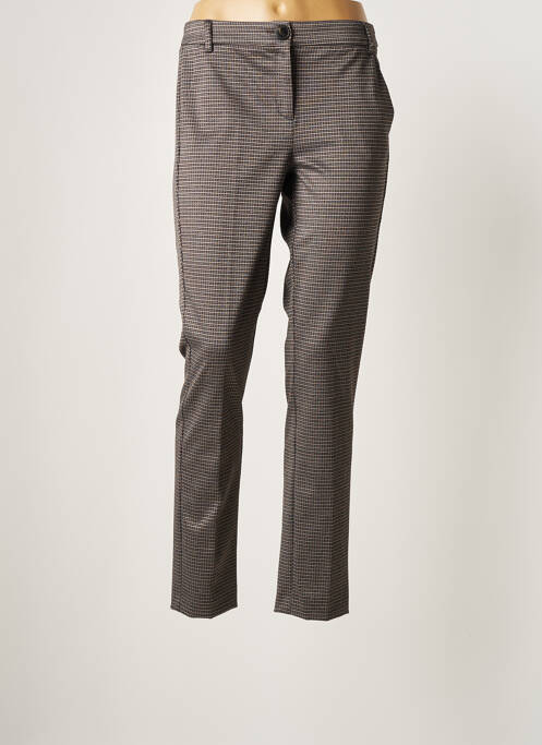 Pantalon chino fermeture zippée sous rabat boutonné taille normale gris MARELLA femme