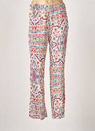 Pantalon droit tissage popeline taille normale blanc EMA BLUE'S femme