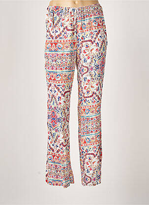 Pantalon droit tissage popeline taille normale blanc EMA BLUE'S femme
