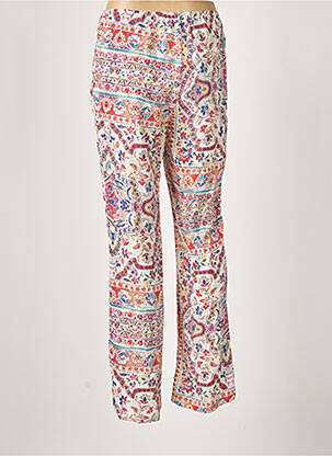 Pantalon droit tissage popeline taille normale blanc EMA BLUE'S femme