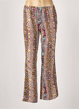 Pantalon droit tissage popeline taille normale rouge EMA BLUE'S femme