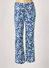 Pantalon droit tissage popeline taille normale bleu EMA BLUE'S femme