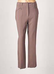 Pantalon droit marron M&Y pour femme seconde vue