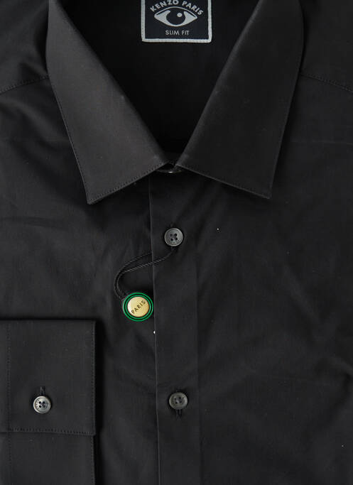 Chemise manches longues noir KENZO pour homme