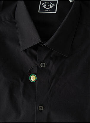 Chemise manches longues manches longues noir KENZO homme