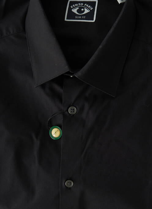Chemise manches longues noir KENZO pour homme
