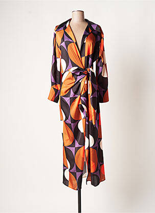 Robe longue orange CLP pour femme