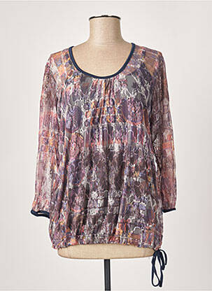 Blouse col rond manches 3/4 violet VIE NOCTURNE femme