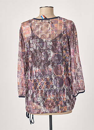 Blouse col rond manches 3/4 violet VIE NOCTURNE femme