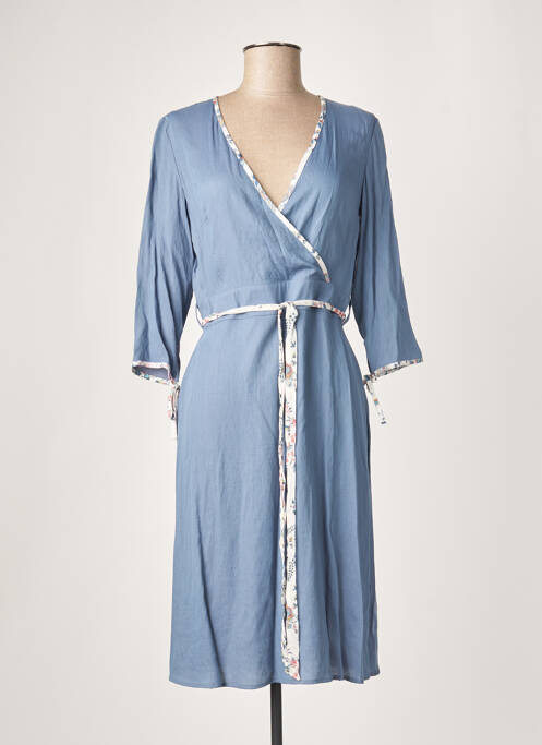 Robe mi-longue bleu NATHALIE CHAIZE pour femme