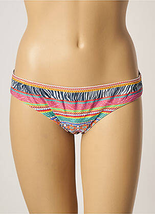 Bas de maillot de bain imprimé fantaisie culotte rose OLYMPIA femme